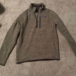 Patagonia Men's Better Sweater 1/4 Zip Tan Size M